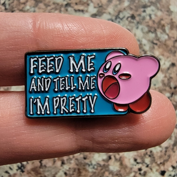 Jewelry - *2 for $13* Pink Hero Kirby "Feed Me and Tell Me I'm Pretty" Fun Gamer